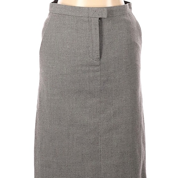 Costume National Designer Gray Wool Pencil Skirt - Picture 7 of 7